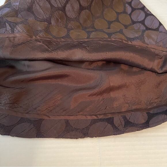 Badgley Mischka Black Brown Polka Dot Quiet Luxury Party Event Dress Size S - Picture 8 of 14